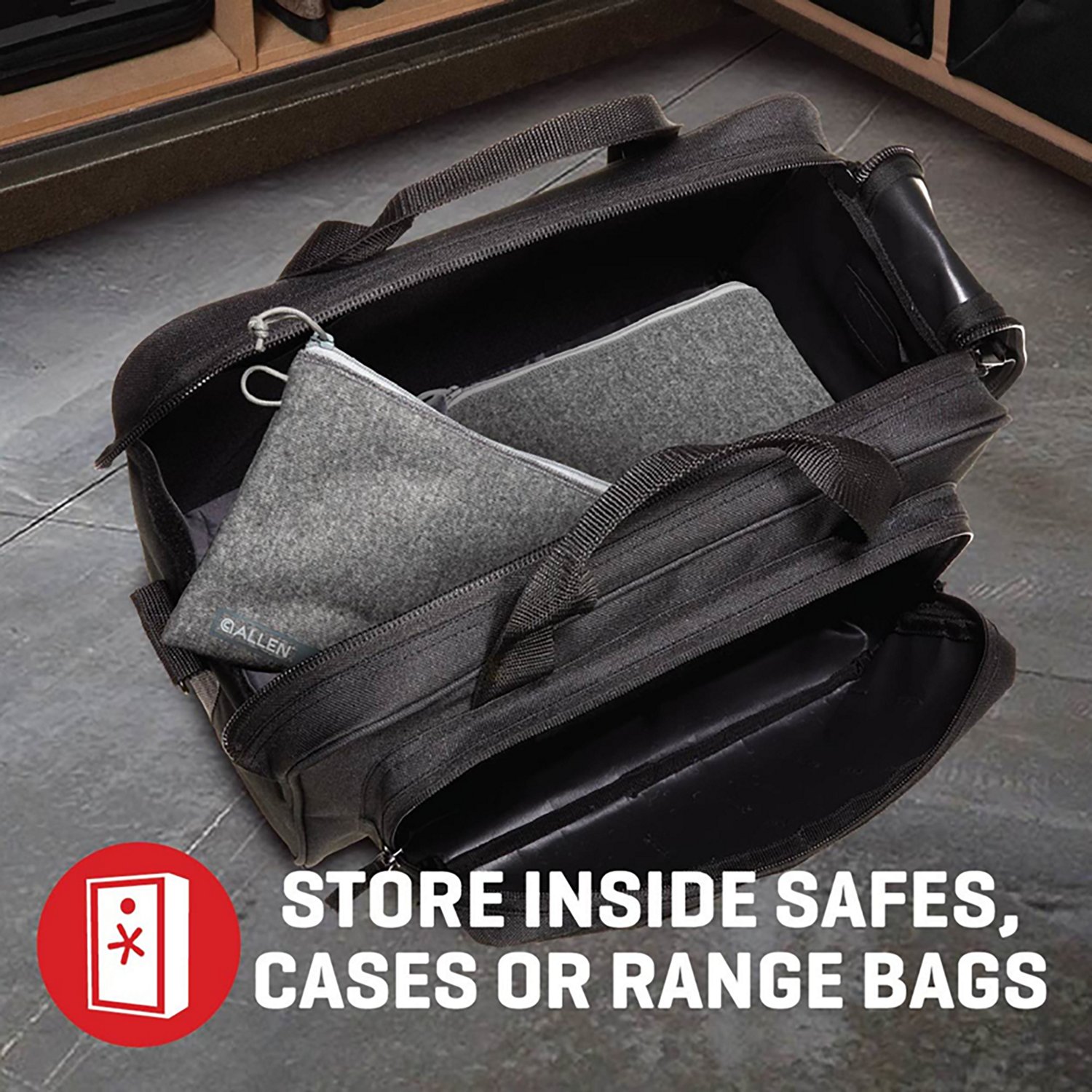 Allen Company Lockable 5 to 7 Handgun Storage Pouch with Writeable ID Label