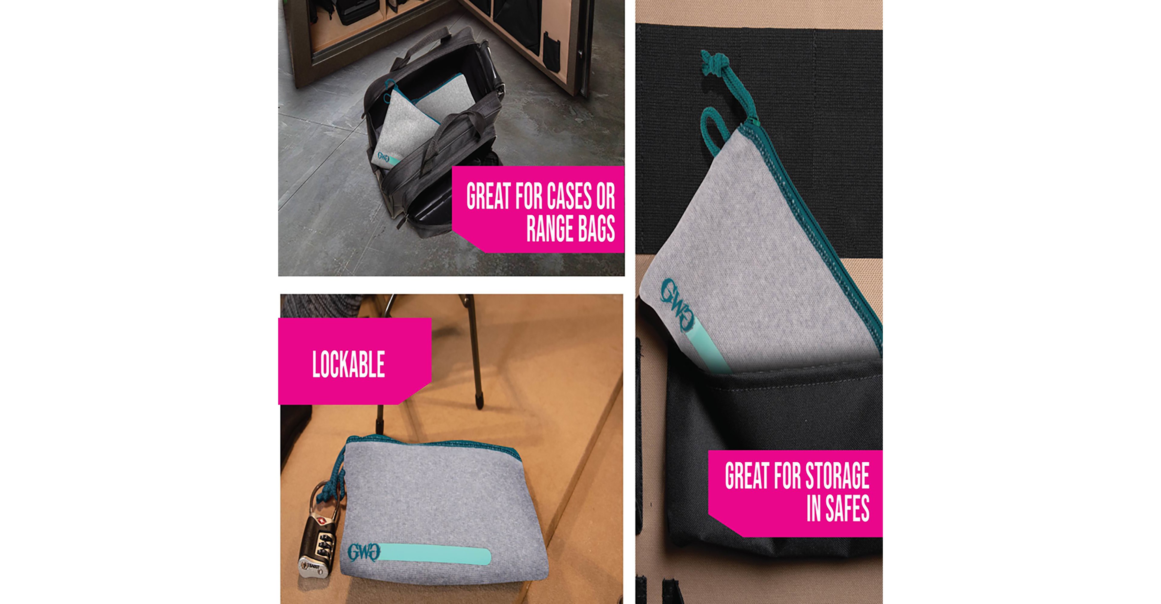 Girls With Guns Lockable Handgun Storage Pouch with Writable ID Label