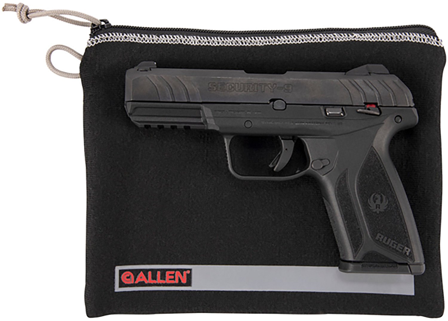 Allen Company Full-Size 7 in to 9 in Lockable Handgun Storage Pouch with Writeable ID Label - view number 4