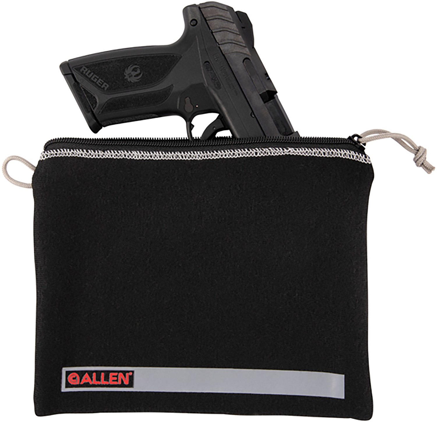 Allen Company Full-Size 7 in to 9 in Lockable Handgun Storage Pouch with Writeable ID Label - view number 5