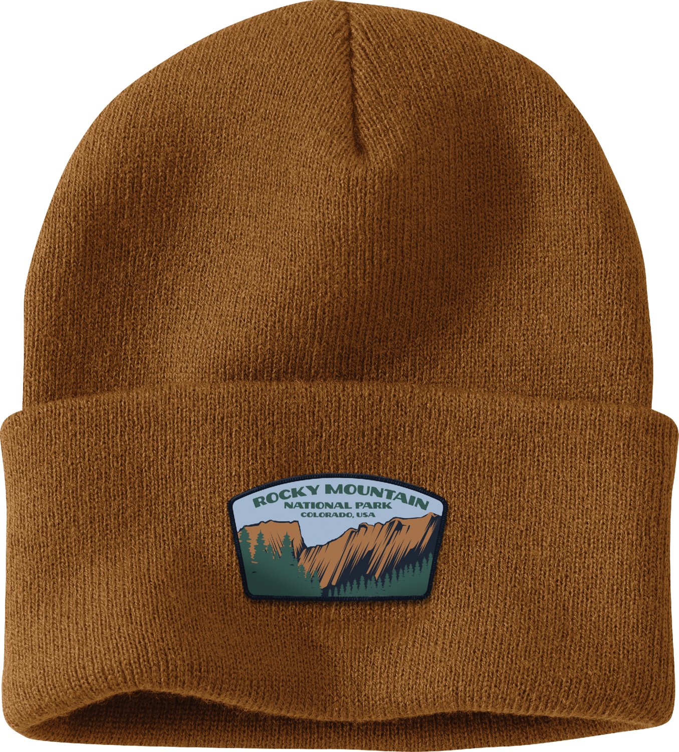 Carhartt Men's Knit Cuffed Rocky Mountain National Park Patch Beanie