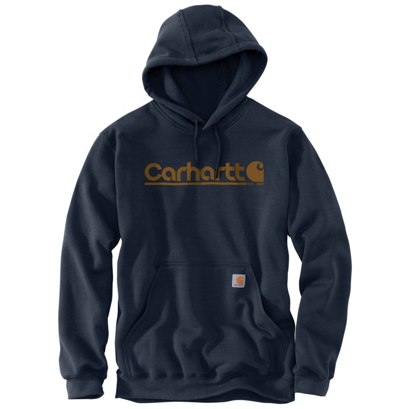 Carhartt Men's Loose Fit Midweight Logo Graphic Sweatshirt Navy Blue, Medium - Men's Longsleeve Work Shirts at Academy Sports