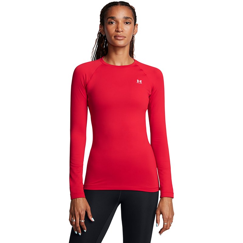 Under Armour Women's Authentics Crew Shirt Red/White, 2X-Large - Women's Athletic Performance Tops at Academy Sports