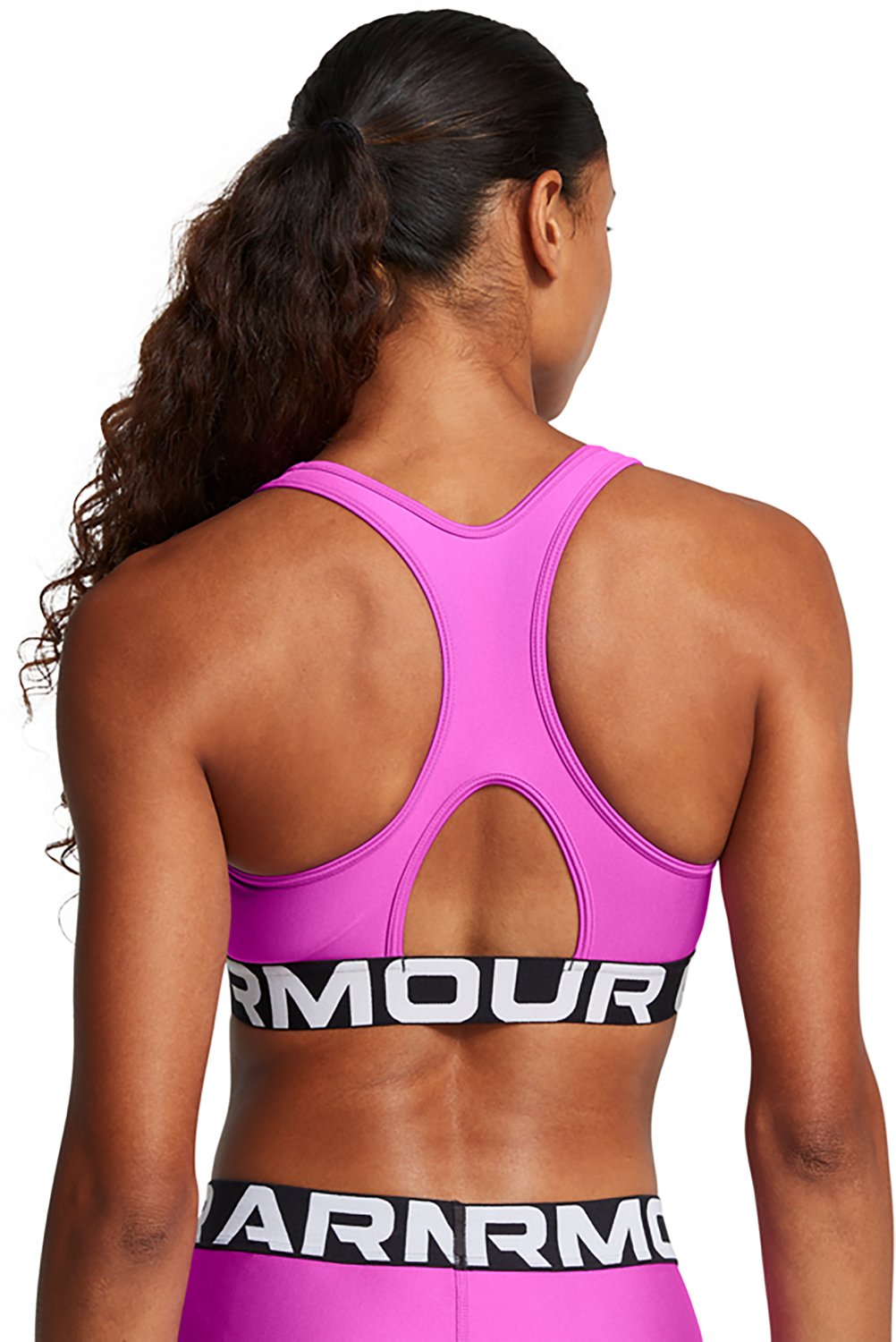 Under Armour Women's HeatGear Authentics Mid Branded Sports Bra - view number 2