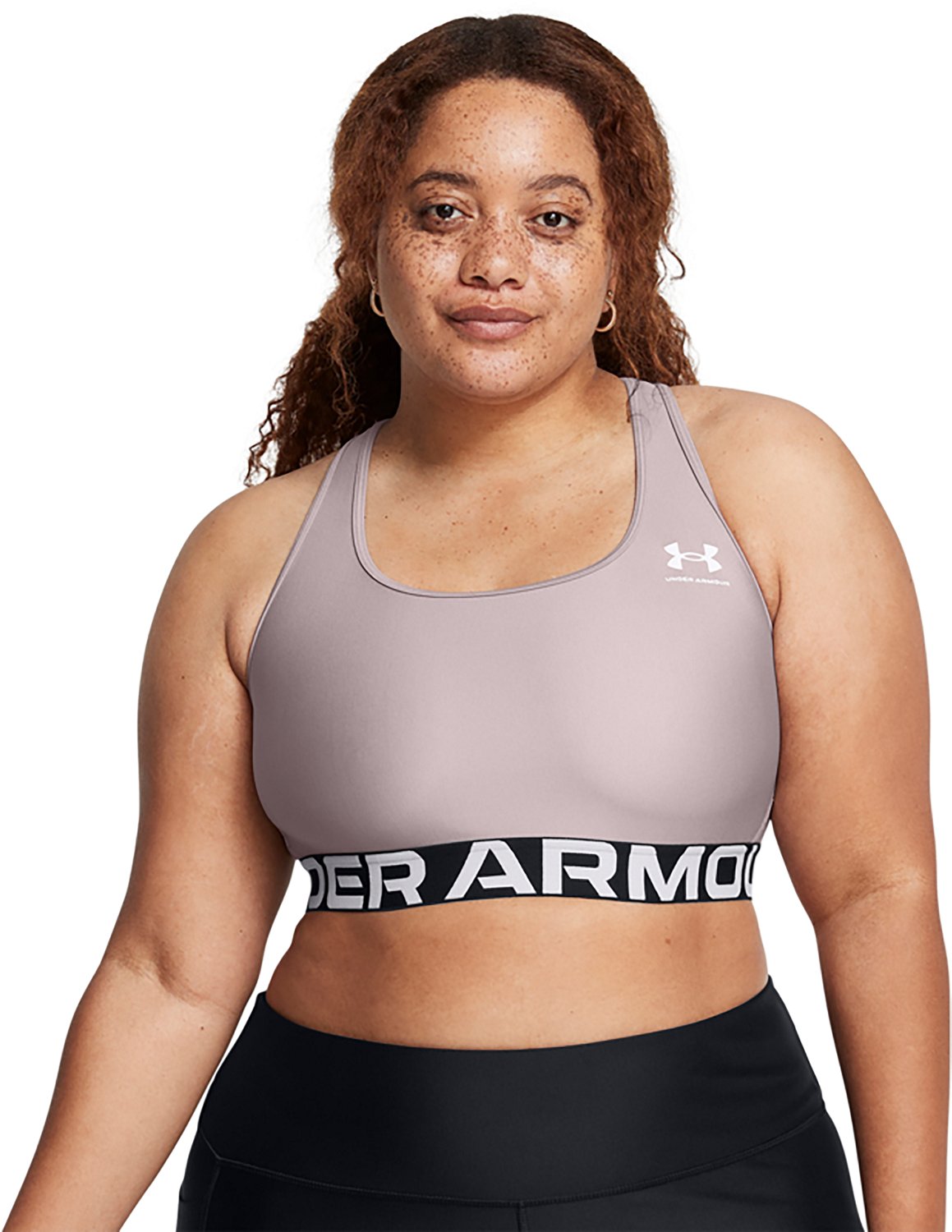 Under Armour Women's HeatGear Authentics Mid Branded Sports Bra