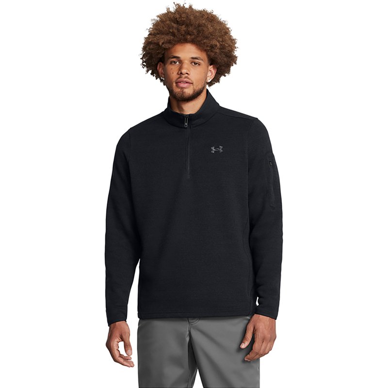 Under Armour Men's Expanse Specialist 1/4 Zip Pullover Sweater Black/Castlerock, X-Large - Men's Athletic Fleece at Academy Sports