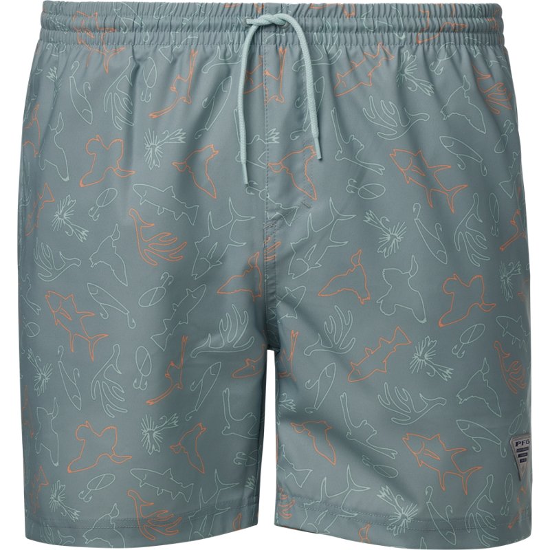 Columbia Sportswear Men's Rambler Water Fishing Shorts 6 in Crushed Blue Casted N Blasted, Small - Men's Outdoor Shorts at Academy Sports