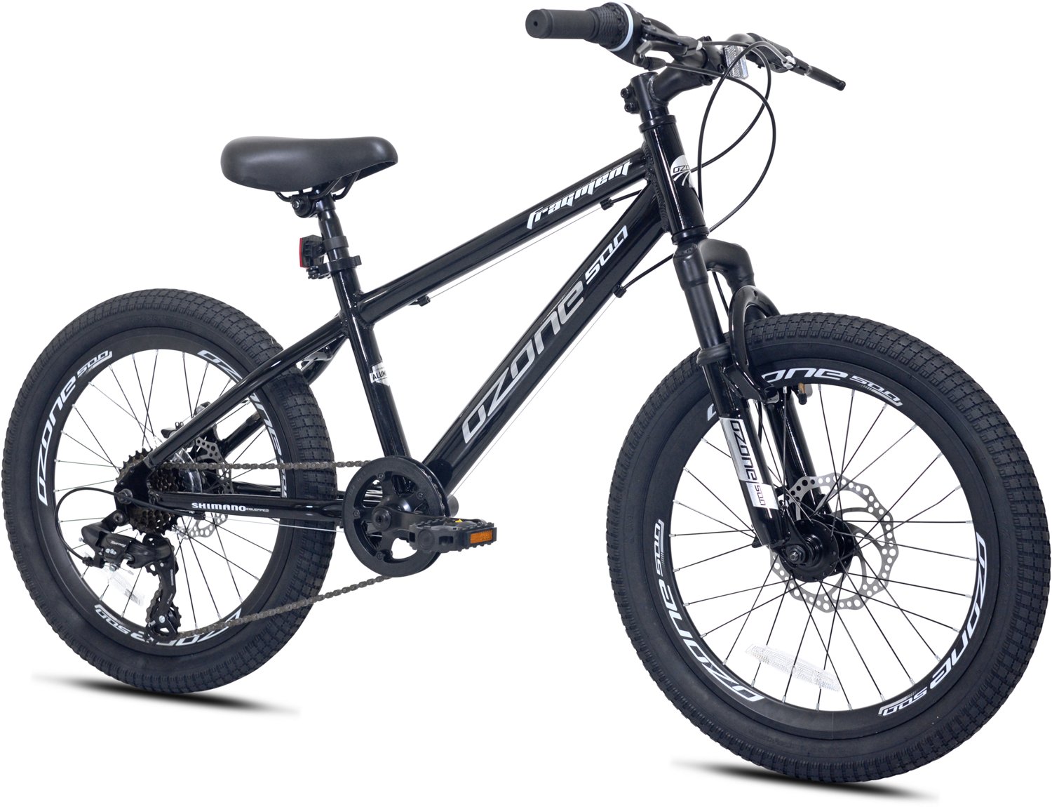 Ozone 500 Boys Fragment 20 in 7 Speed Mountain Bike Black Blue Boys Bikes at Academy Sports