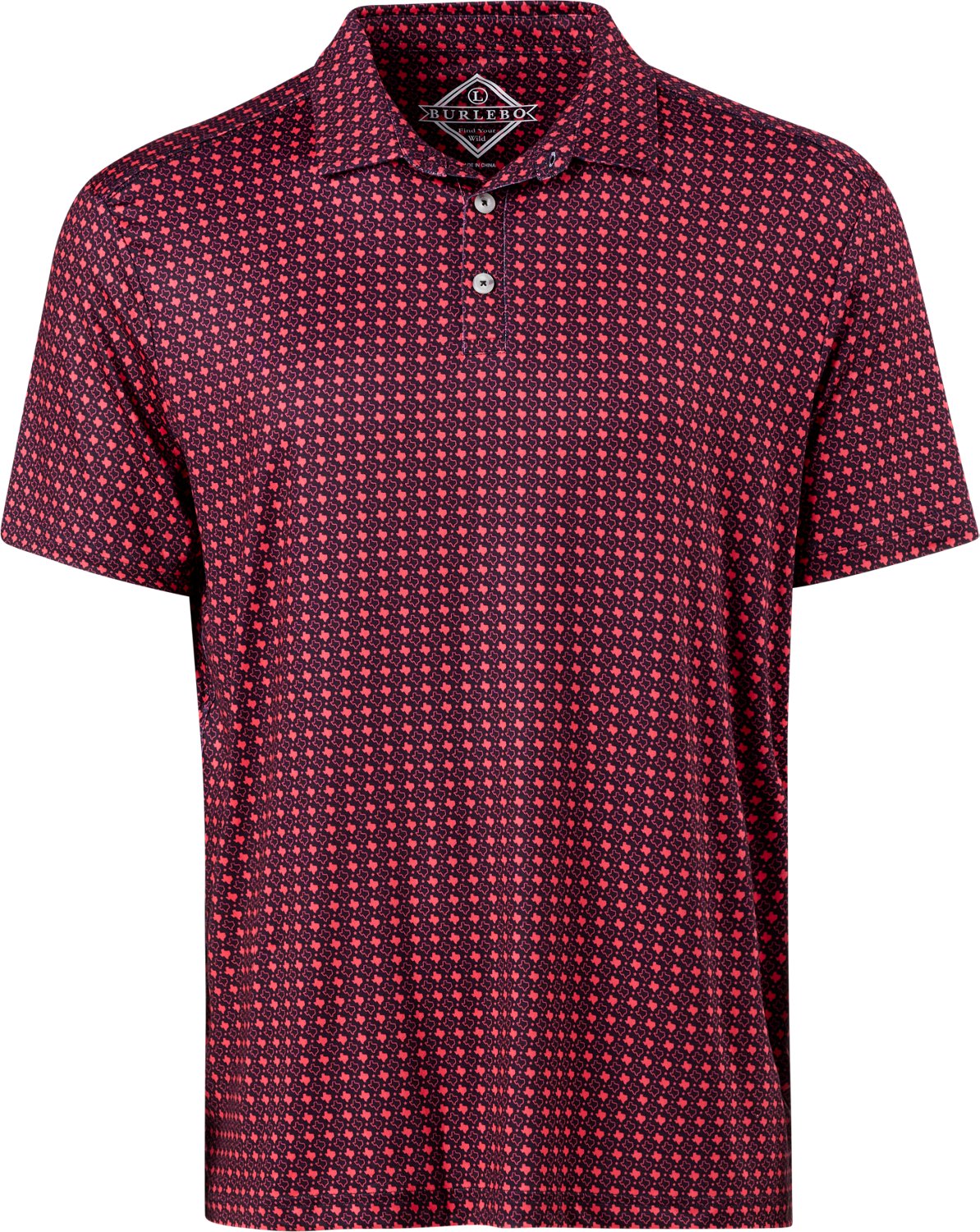 BURLEBO Men's Texas Pride Performance Polo Shirt - view number 2