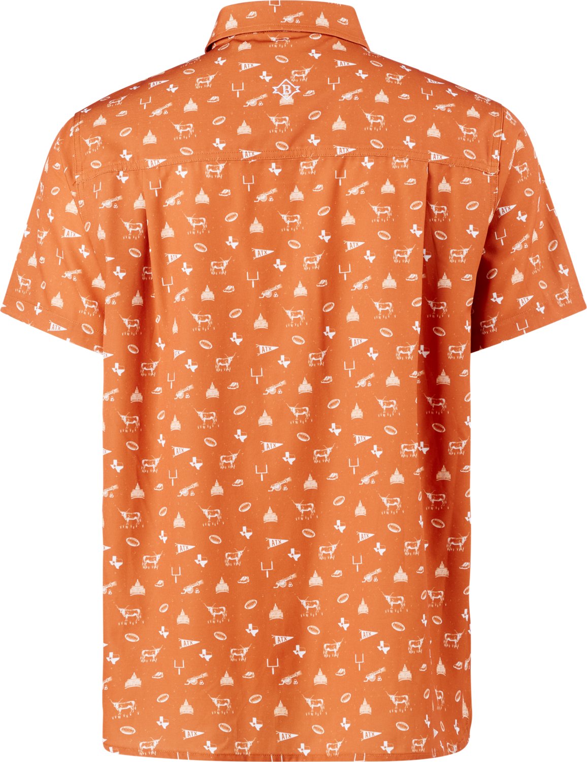 BURLEBO Men's Texas Pride Performance Button Up T-shirt                                                                          - view number 7