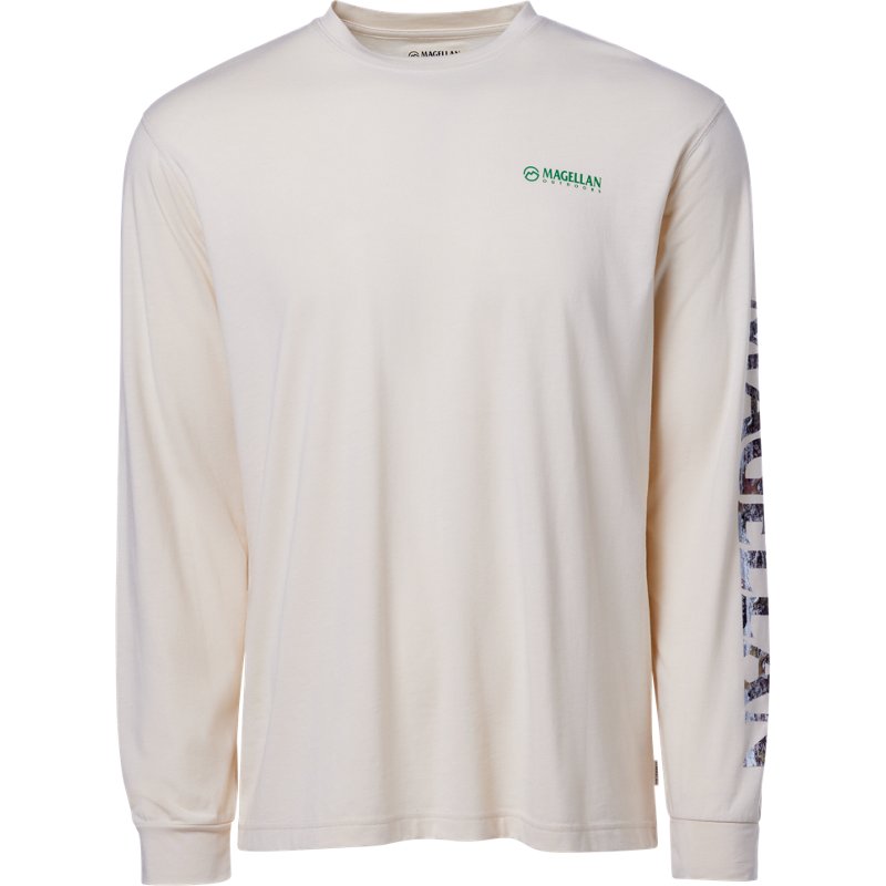 Magellan Outdoors Men's Grotto Falls Holiday MO Snowdrift Long Sleeve T-Shirt, Small - Branded Graphic T's at Academy Sports