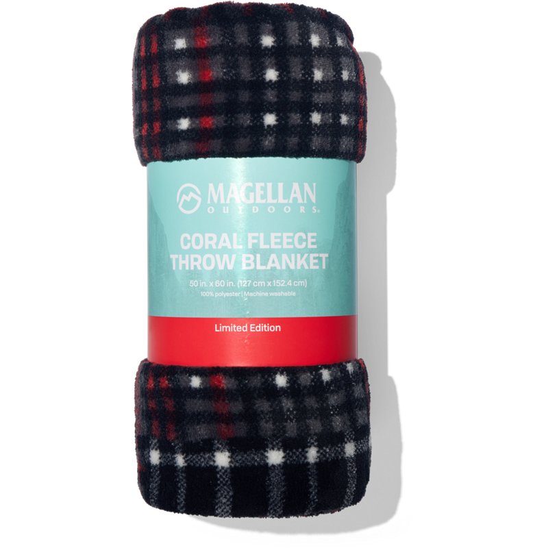 Magellan Outdoors 50x60 Hartford Plaid Patchwork Fleece Red/Blue - Blankets And Pillows at Academy Sports