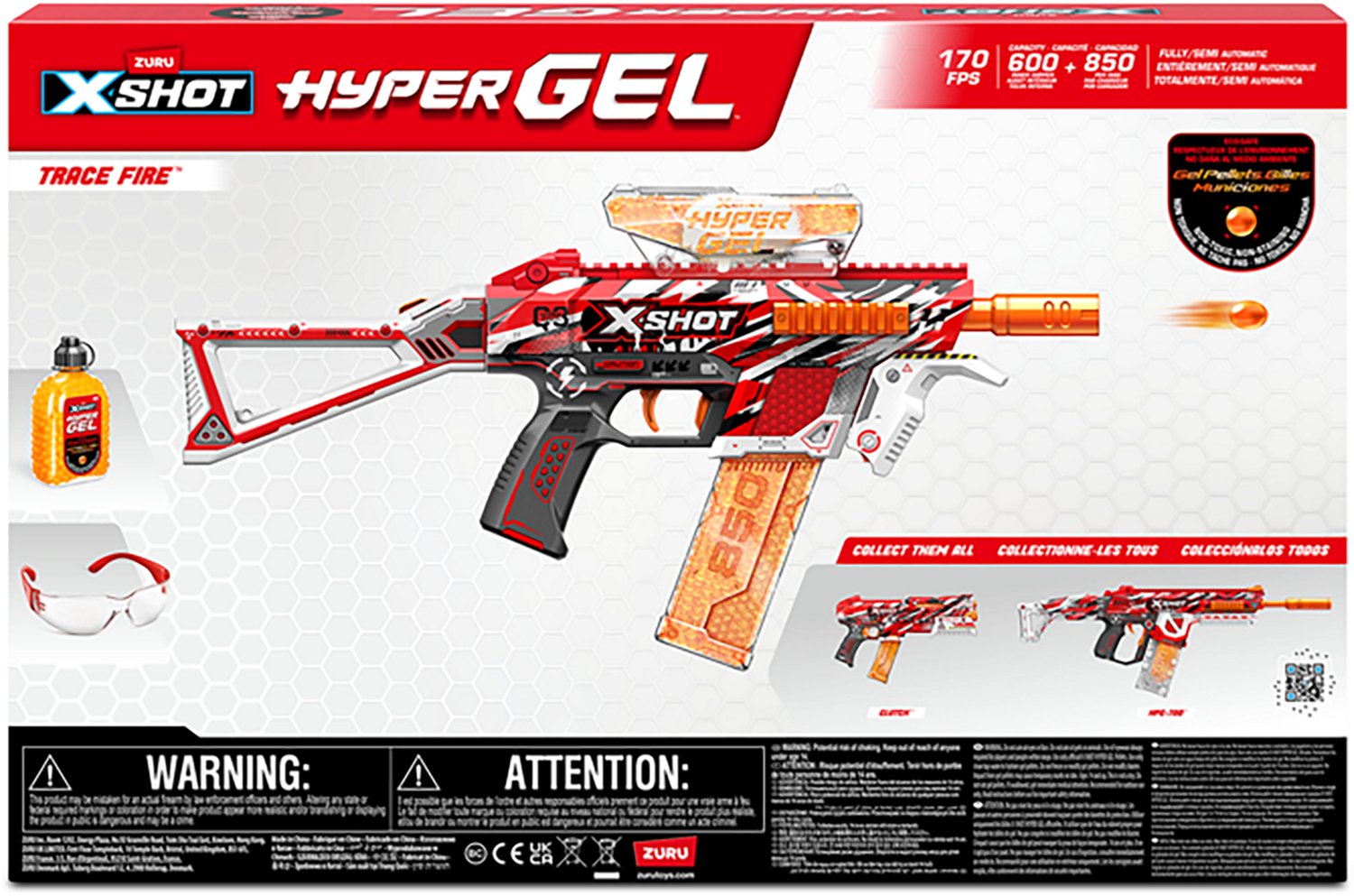 ZURU X-Shot Hyper Gel Trace Fire Blaster 10k Hyper Gel Pellets                                                                   - view number 5