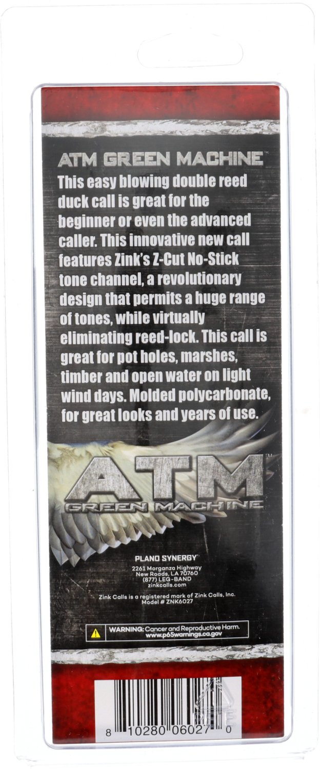 Zink Calls ATM Green Machine Lemon Drop Duck Call - view number 3