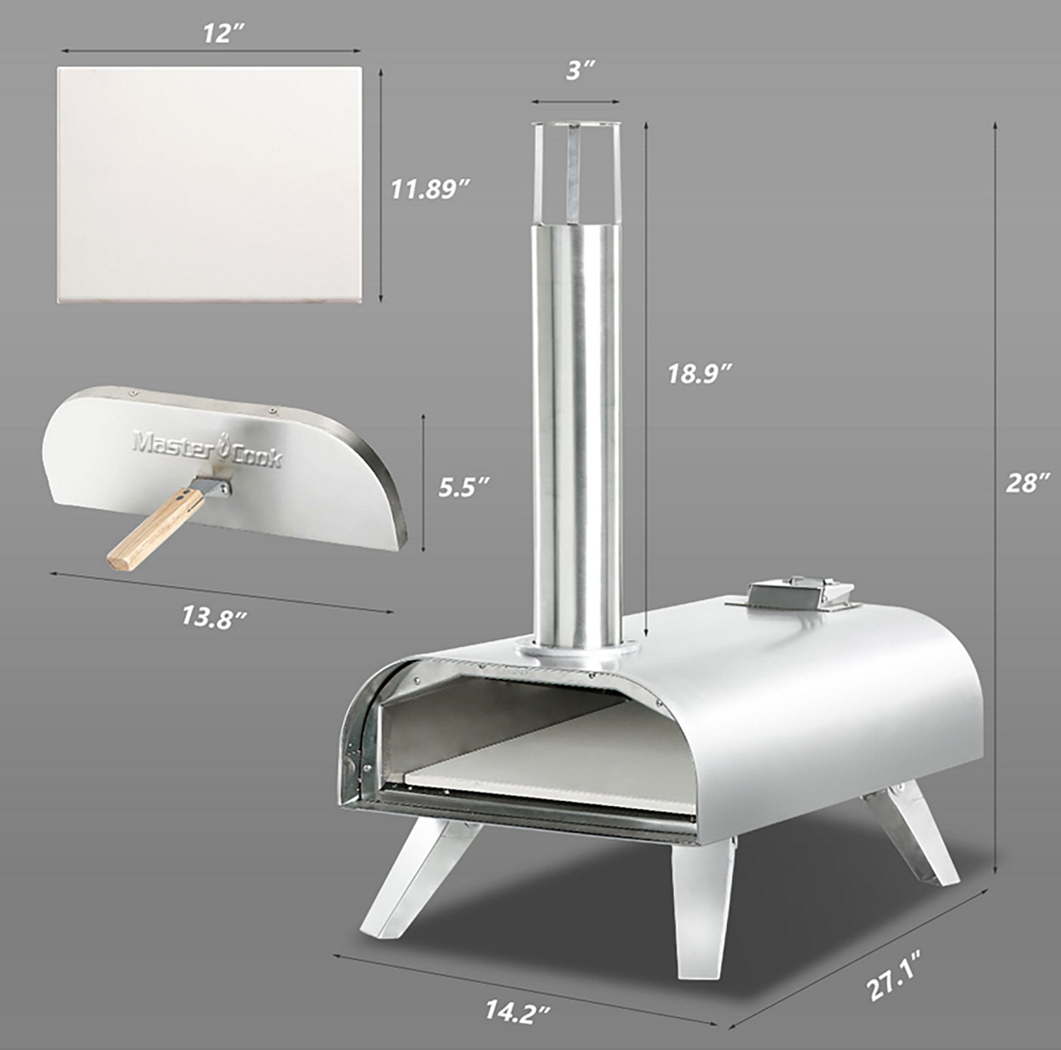 Master Cook Wood Pellet 12 in Portable Pizza Oven - view number 7