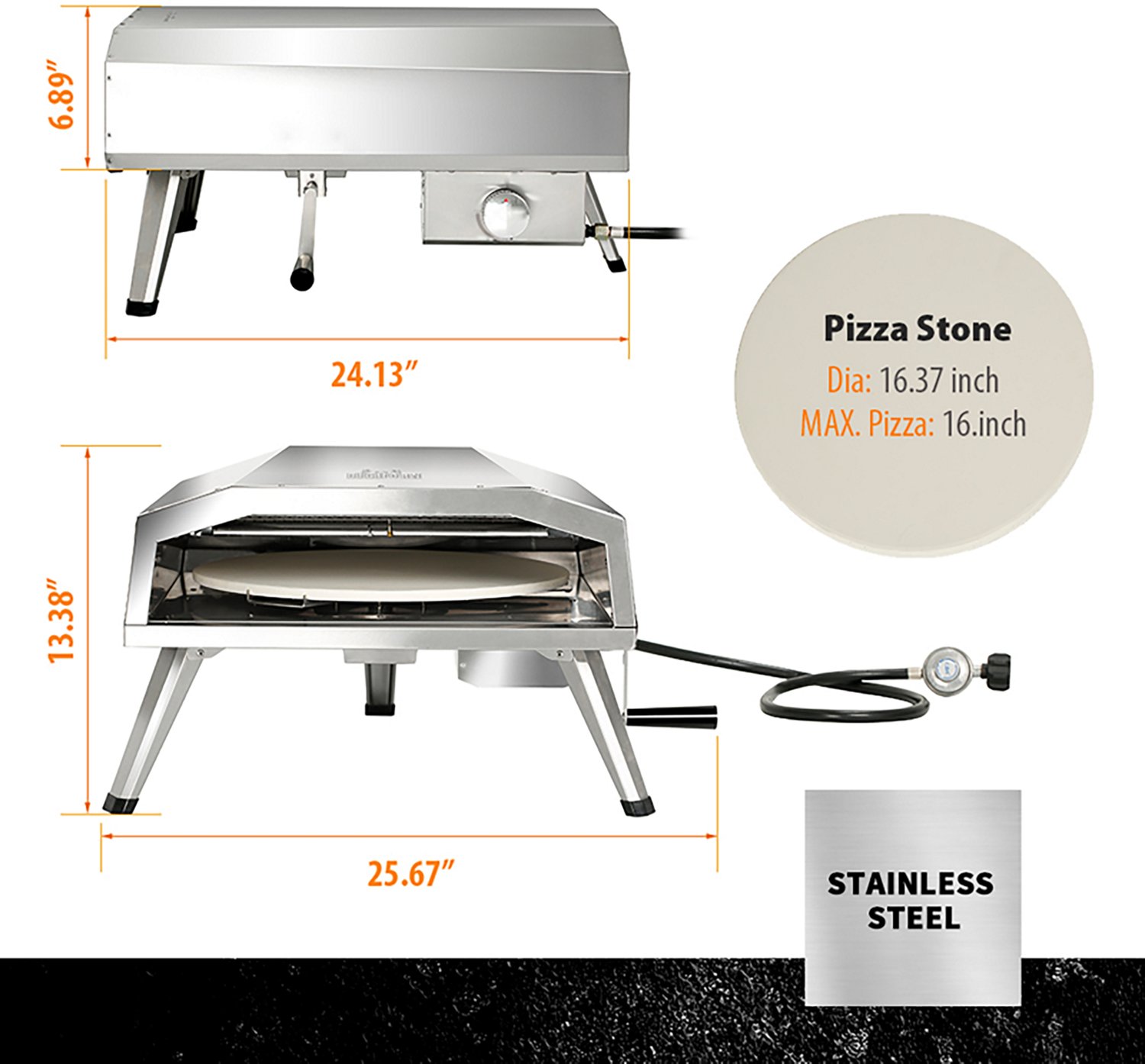 Master Cook Propane 16 in Pizza Oven - view number 3