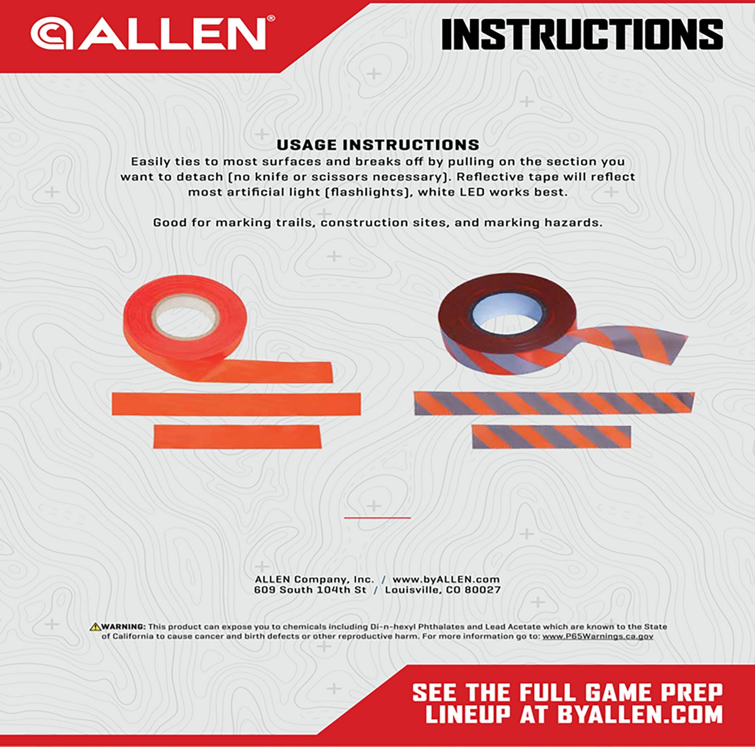 Allen Company Flagging Tape 3-Pack
