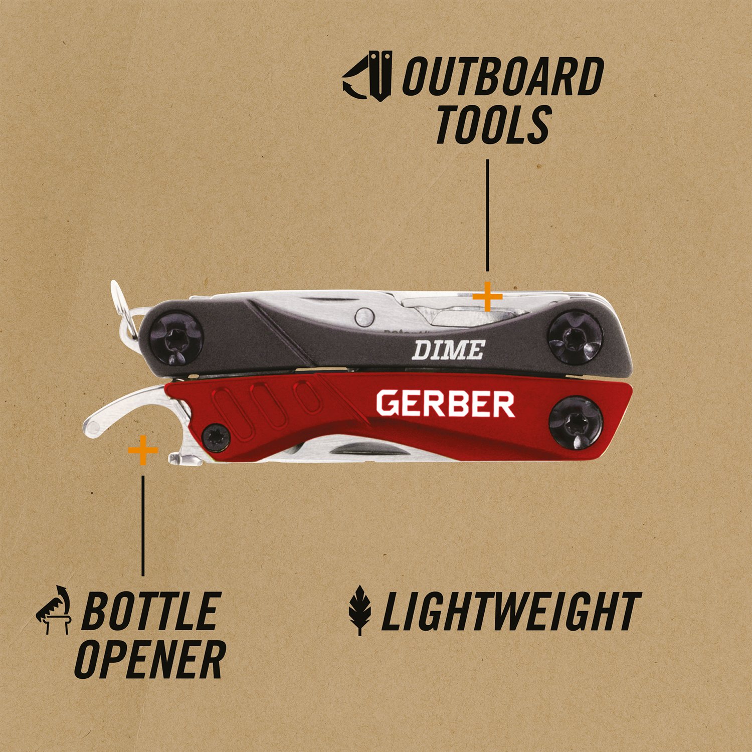 Gerber Dime Red Needle Nose Multi-Tool                                                                                           - view number 5
