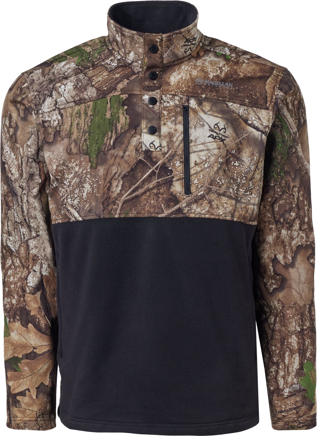 Magellan Outdoors Men's Richland Falls Realtree APX Mixed Media QS Top