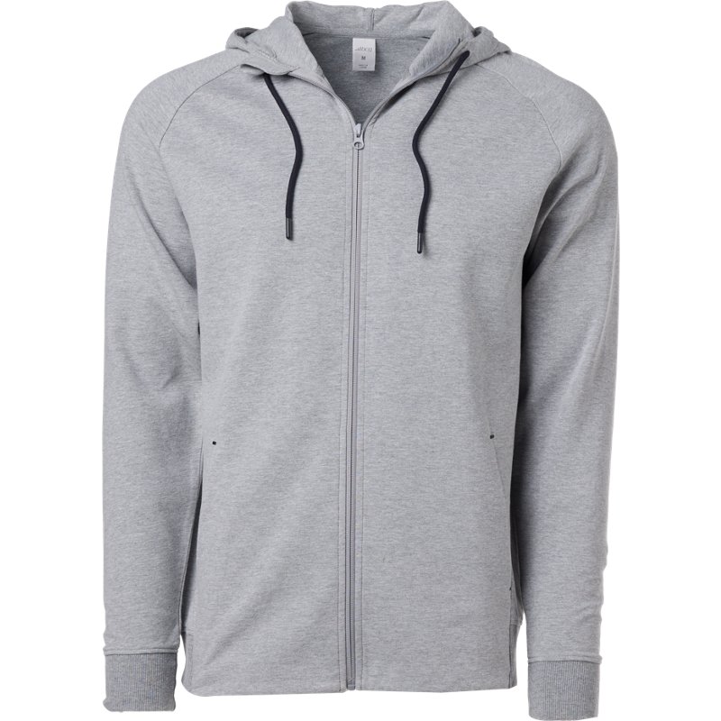 BCG Men's Double Knit Fleece Full-Zip Jacket Sharkskin Heather, X-Large - Men's Athletic Fleece at Academy Sports