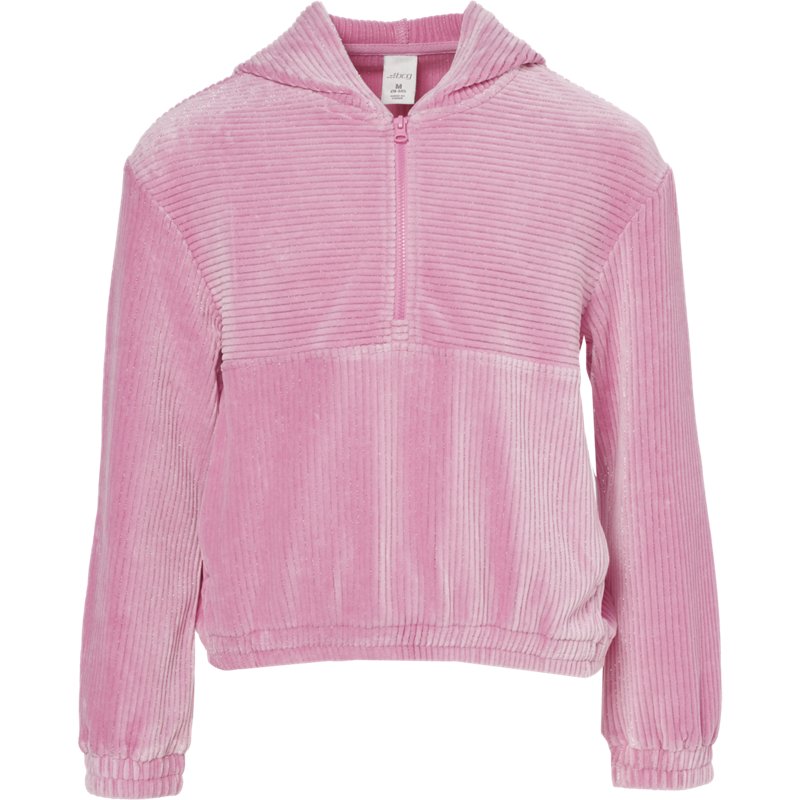 BCG Girls' Lifestyle Velour Long Sleeve 1/4 Hoodie Pink Light, Medium - Girl's Fleece at Academy Sports