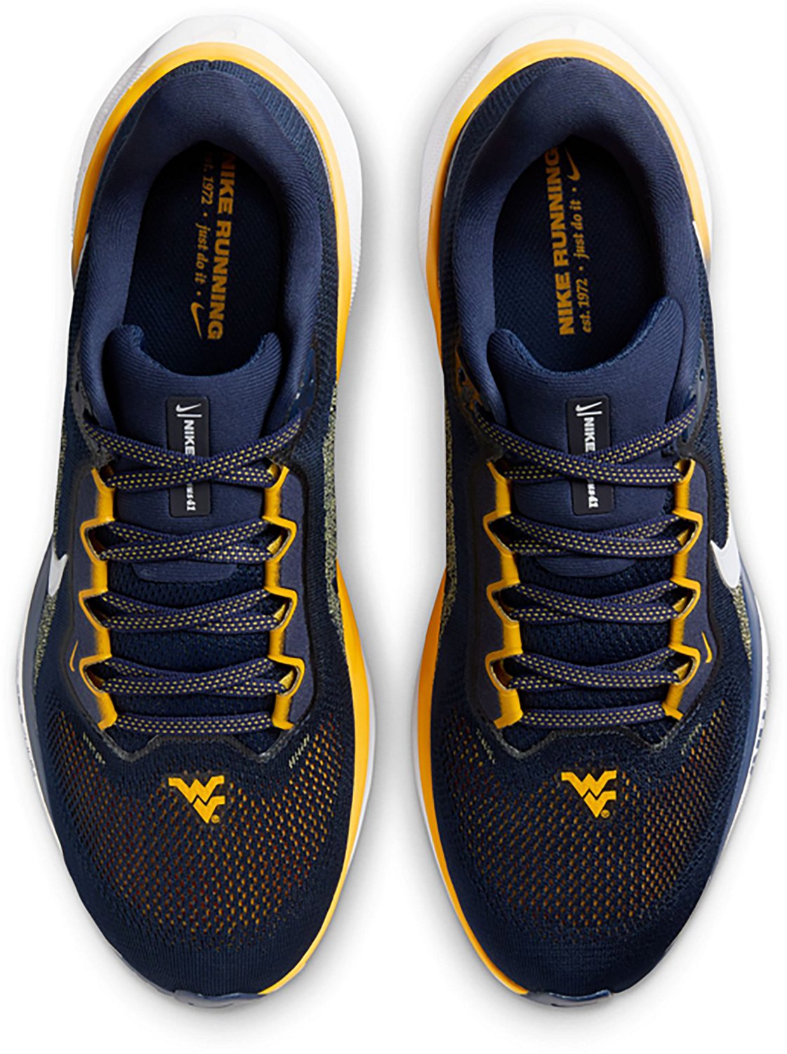 Nike Adults' WVU Zoom Pegasus 41 Running Shoes - view number 5