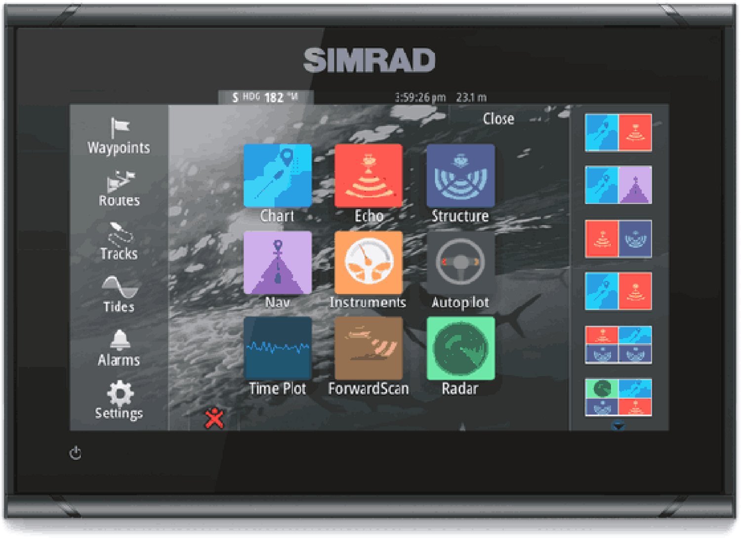 Simrad GO9 XSE GPS with 83/200 Transducer and C-Map Discover Chart - view number 2