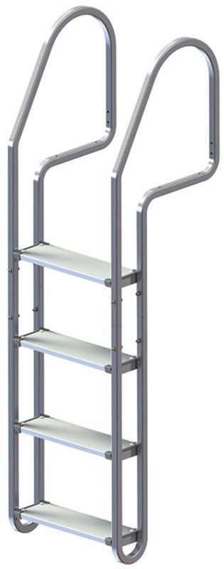 Dock Edge KWIK Release Aluminum 4-Step Ladder                                                                                    - view number 1