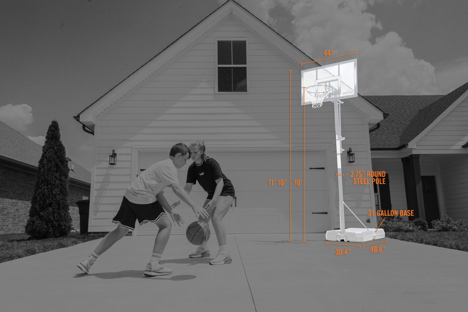 Spalding 44 in Portable Basketball Hoop                                                                                          - view number 5