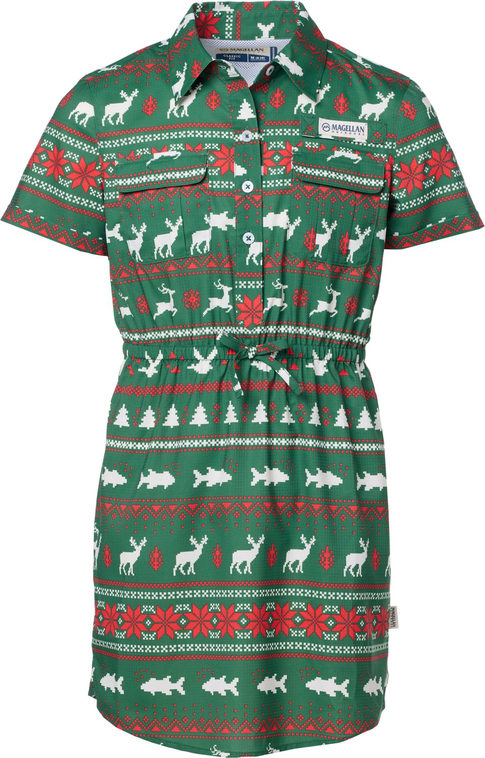 Magellan Outdoors Kids' Holiday Short Sleeve Fishing Dress