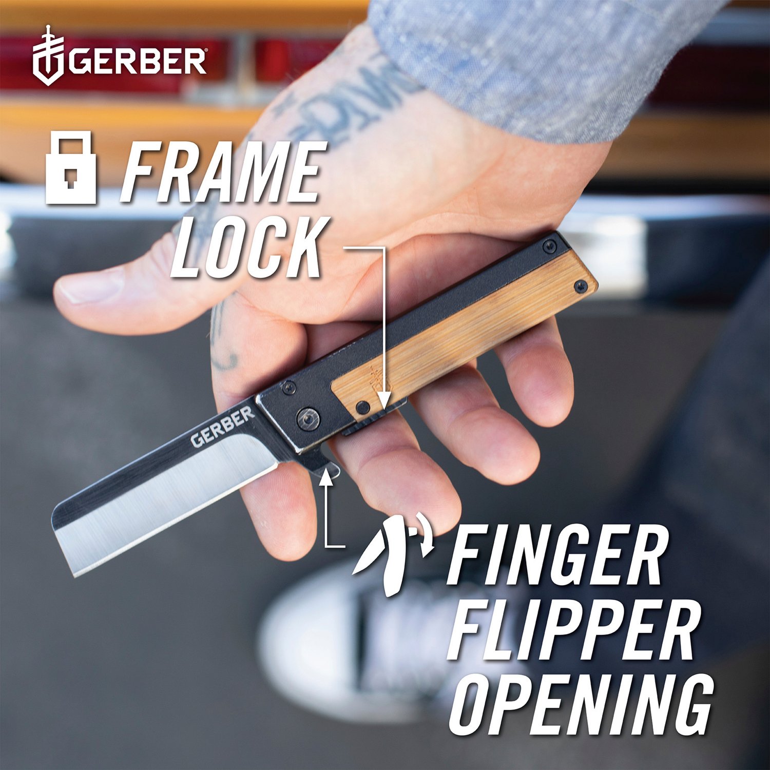 Gerber Quadrant Bamboo Folding Knife                                                                                             - view number 7