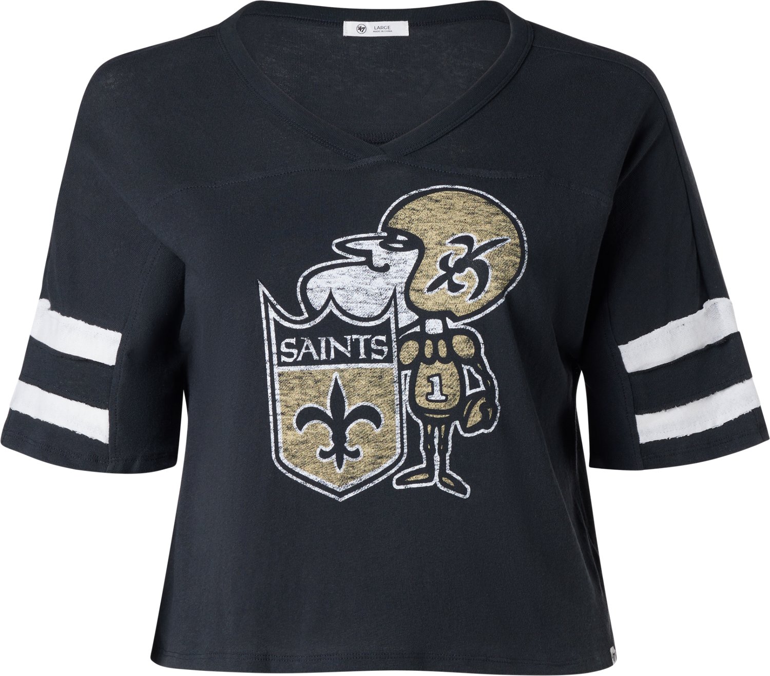 47 Women's Saints Double Header Premium Scout Crop T-shirt - view number 2