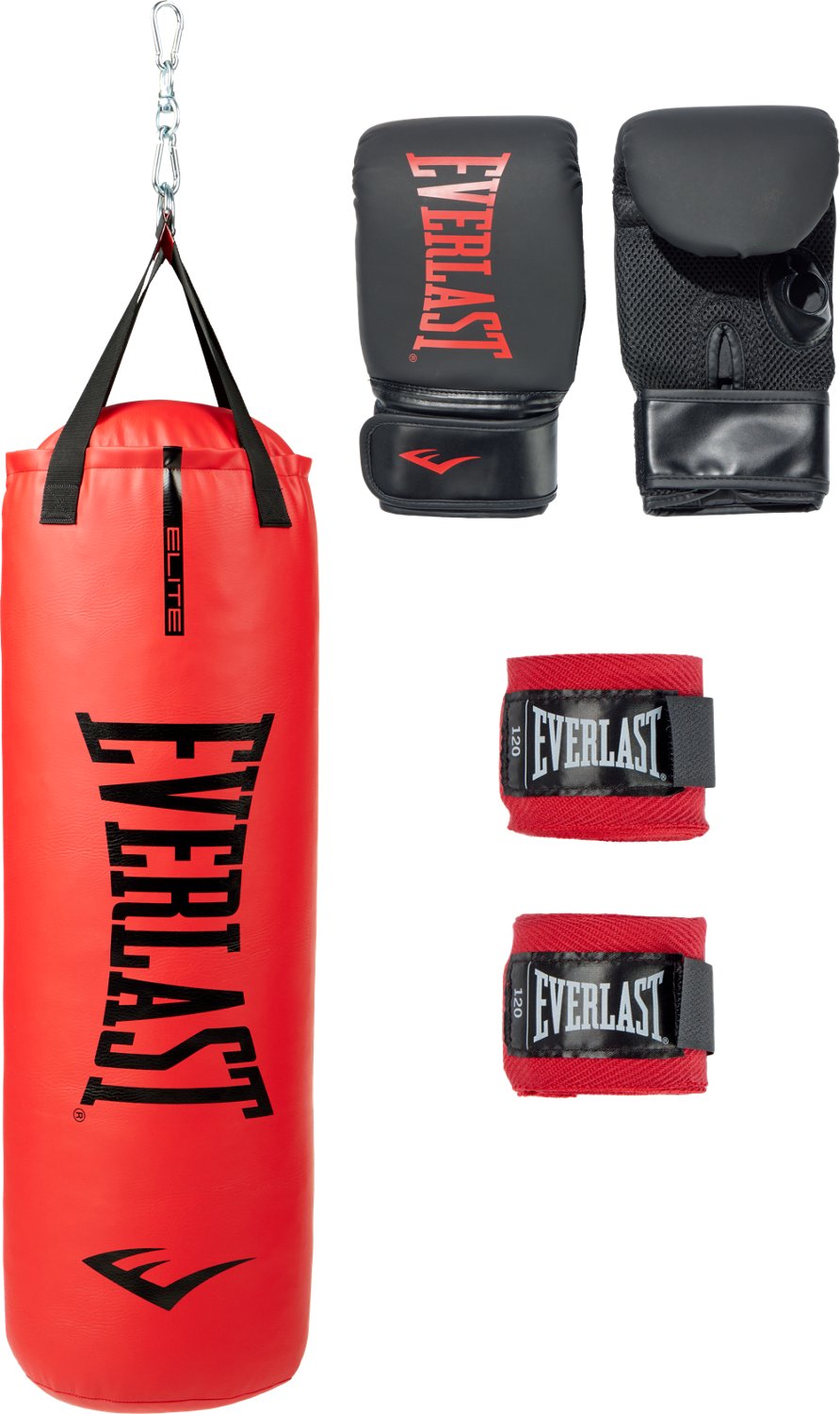 Everlast Nevatear 70lb Heavy Bag Kit Academy