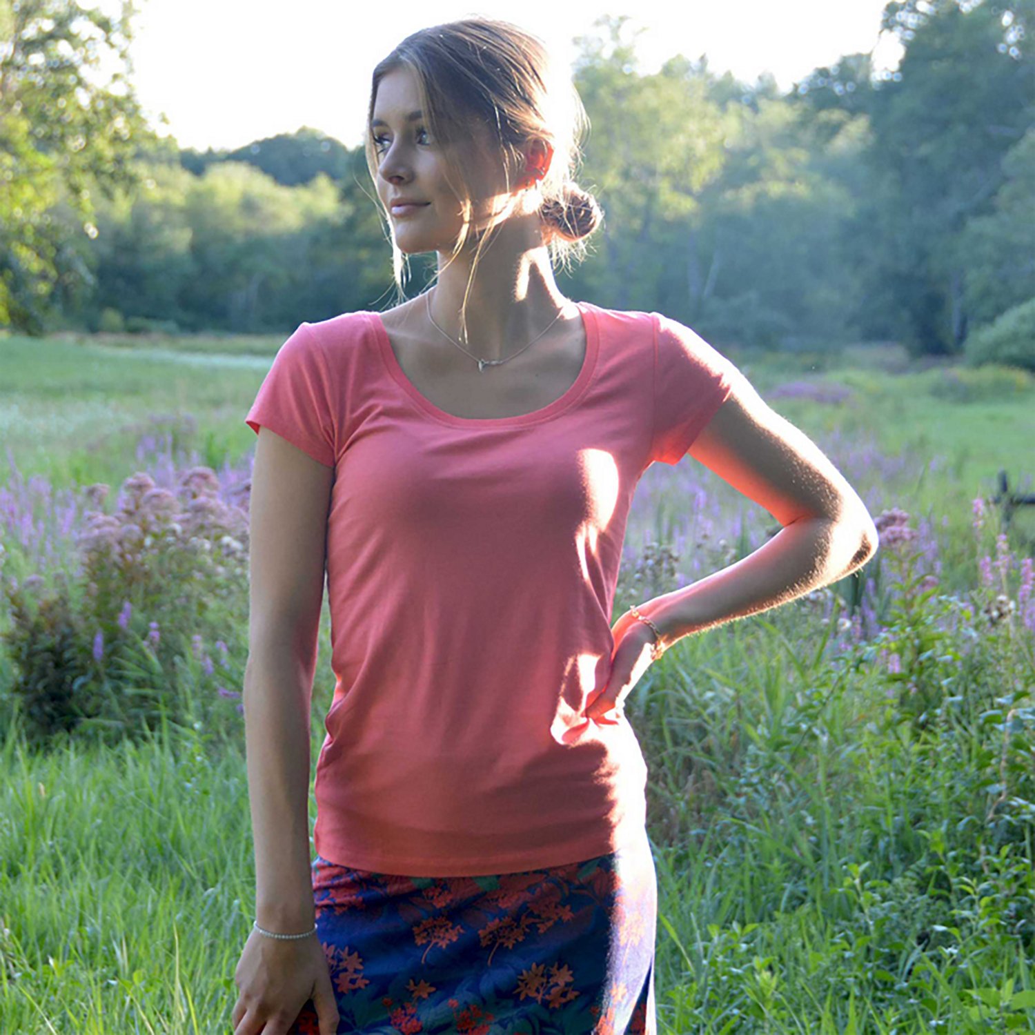 Dakini Women's Organic Cotton Cap Sleeve Summer T-shirt - view number 2