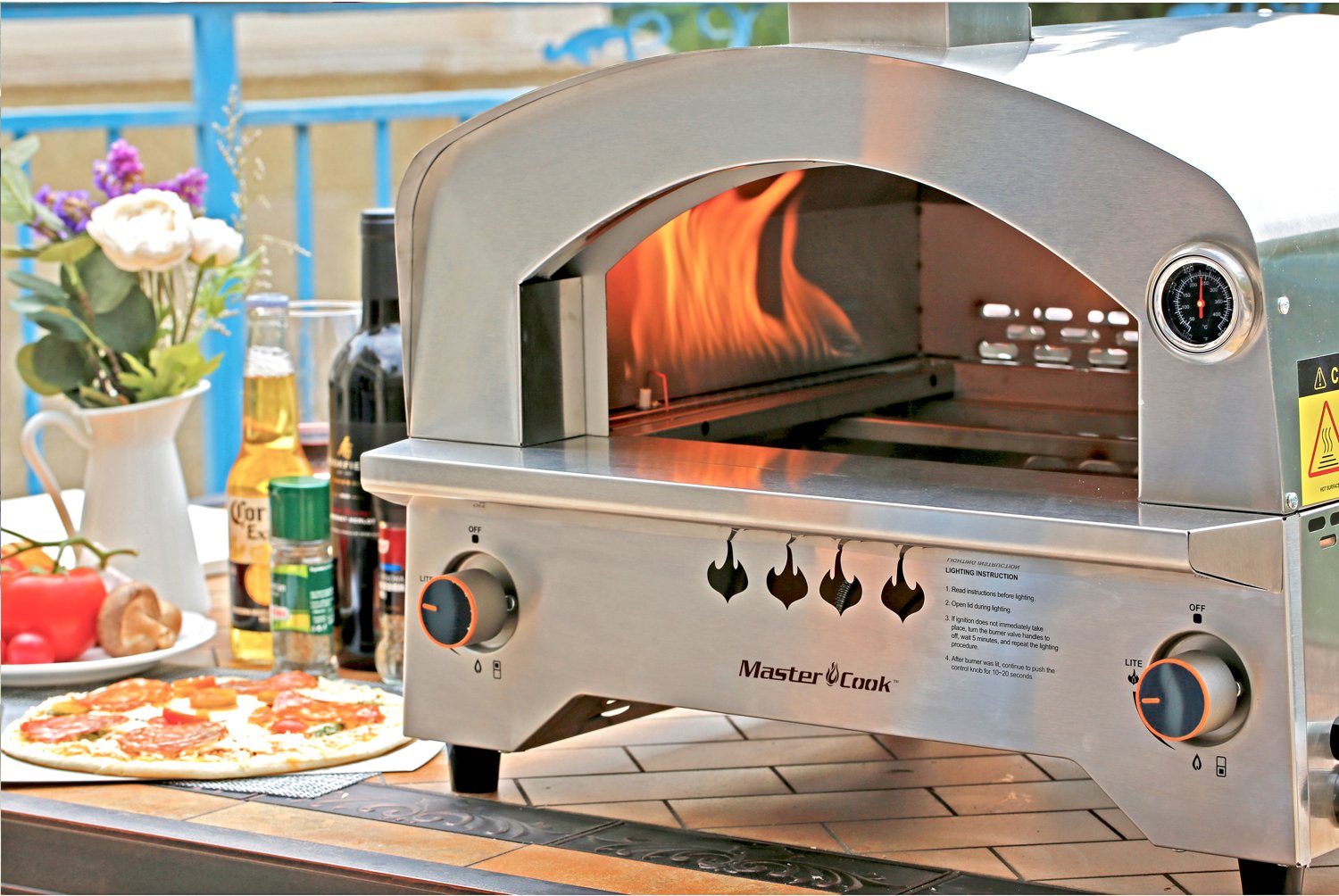 Master Cook Propane 13 in Outdoor Gas Pizza Oven - view number 5