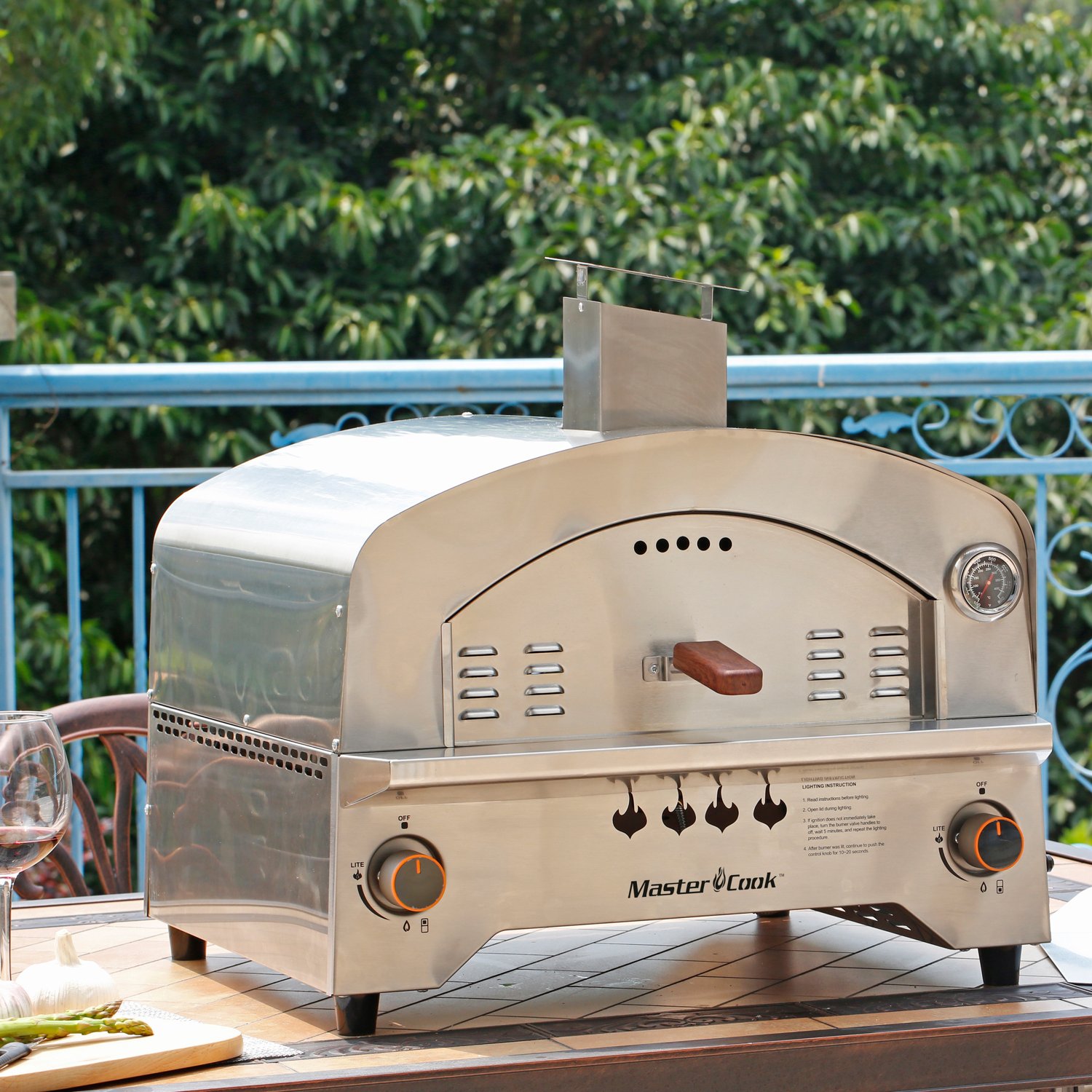Master Cook Propane 13 in Outdoor Gas Pizza Oven - view number 8