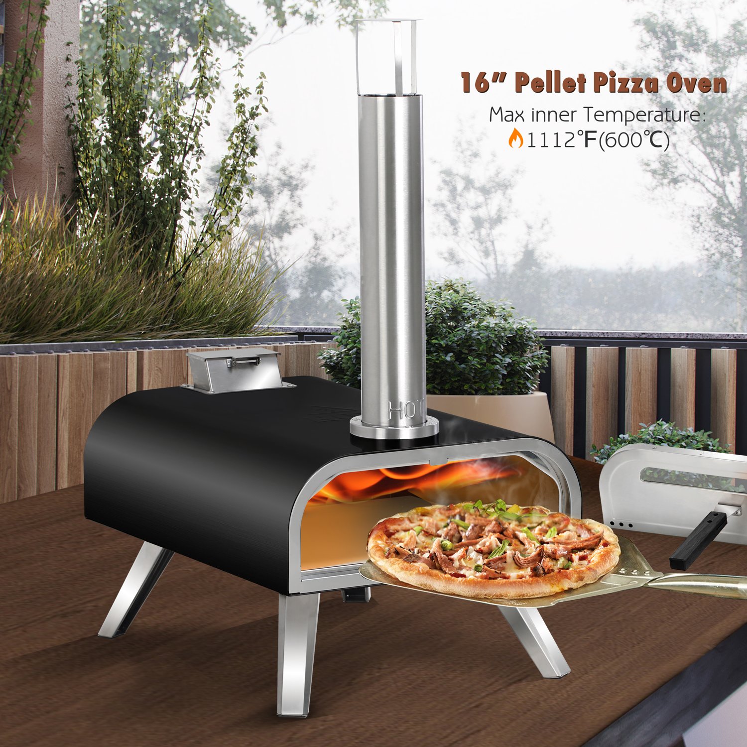 Master Cook Wood Pellet 16 in Portable Pizza Oven - view number 6