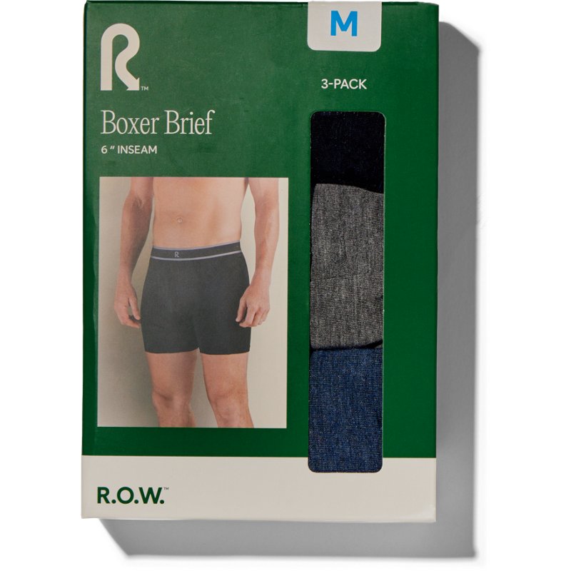 R.O.W. Men's Comfort Underwear 6 in Dark Blue Heather, Large - Men's Athletic Performance Bottoms at Academy Sports