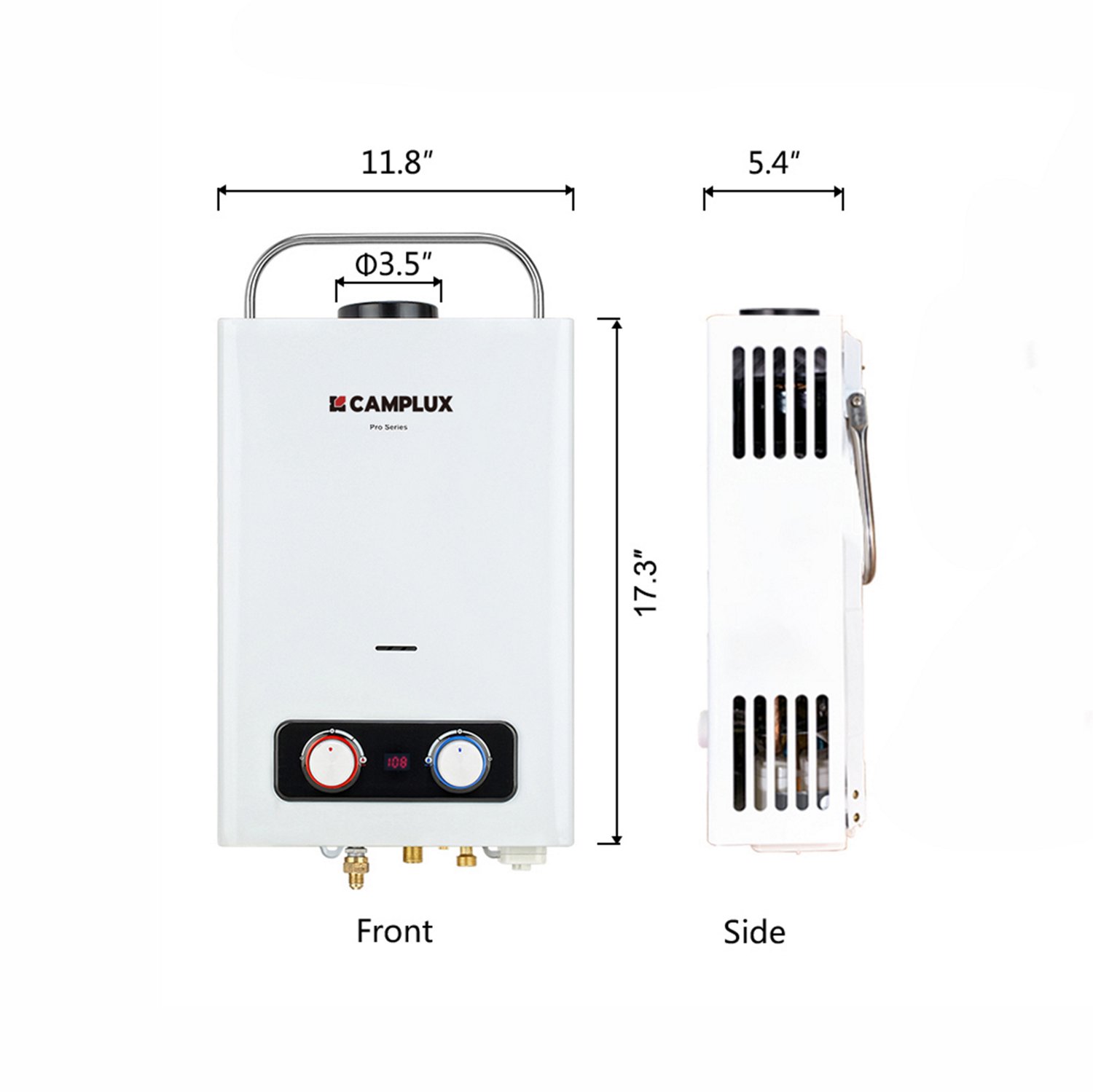 CampLux Pro Gas Outdoor 1.58 GPM Portable Tankless Water Heater - view number 3