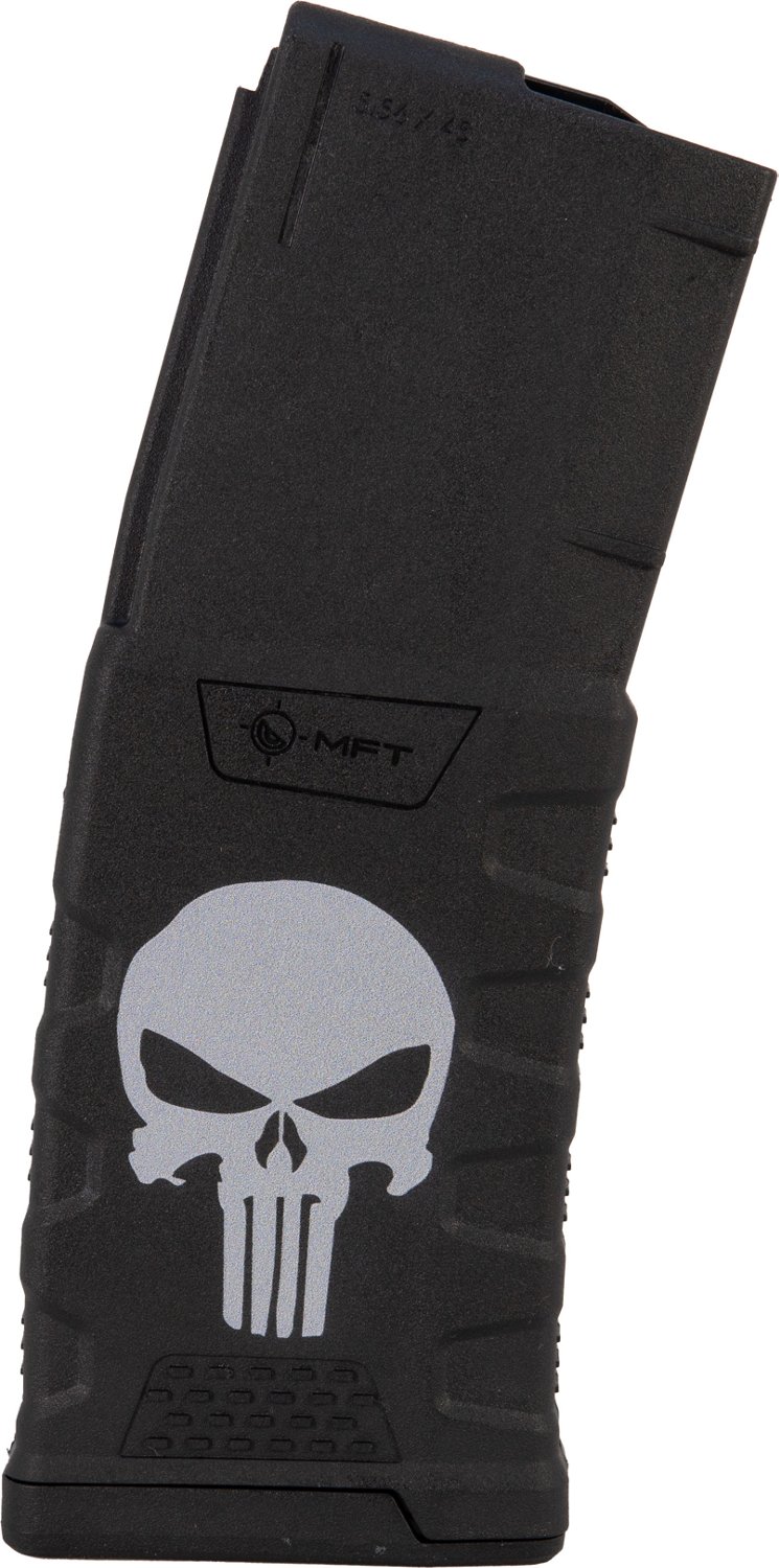 Mission First Tactical AR-15 5.56 x 45mm Punisher Skull 20-Round Extended Magazine