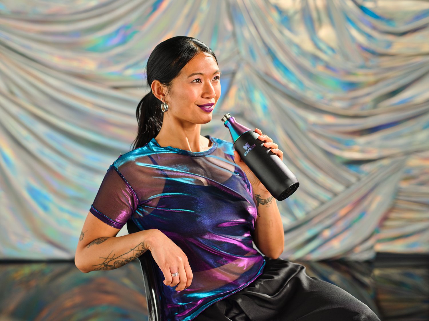 Stanley Black Chroma All Day 20oz Slim Bottle - view number 8