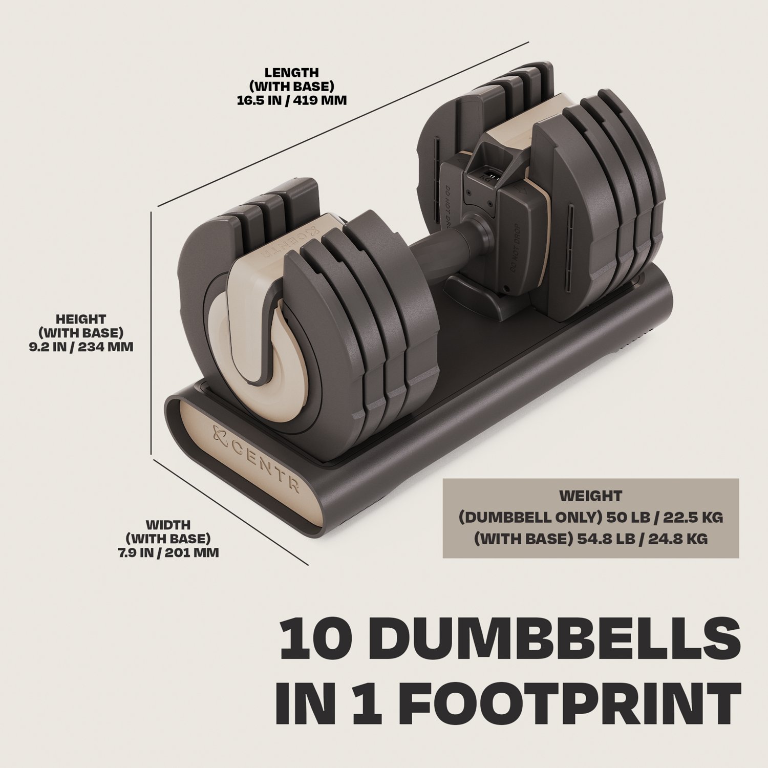 CENTR Smart Stack 50 Single Adjustable Dumbbell - view number 5