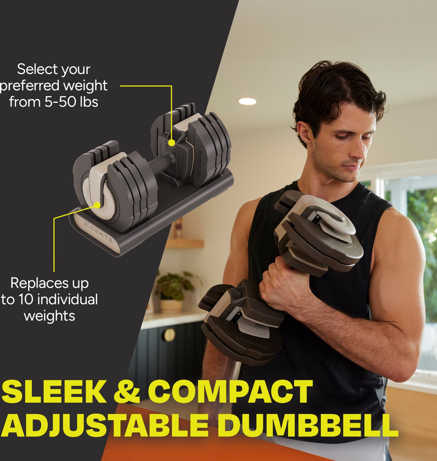 CENTR Smart Stack 50 Single Adjustable Dumbbell - view number 7