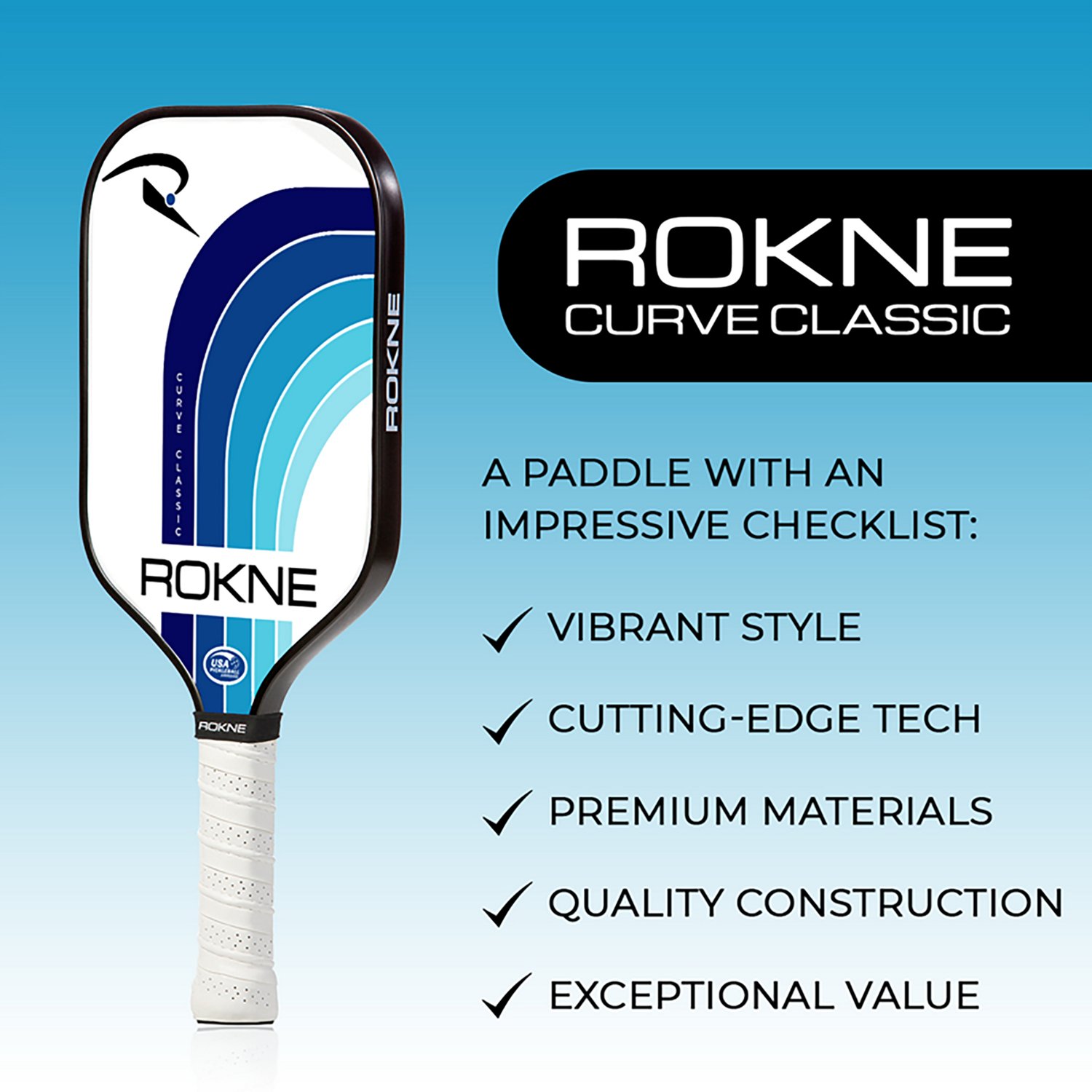 Rokne Curve Classic Pickleball Paddle - view number 7