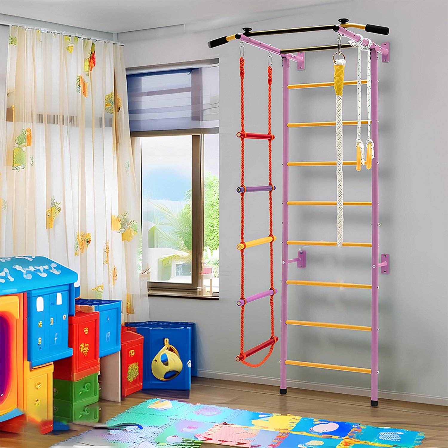 Funphix Swedish 5-in-1 Small Ladder Wall Gym Set - view number 4