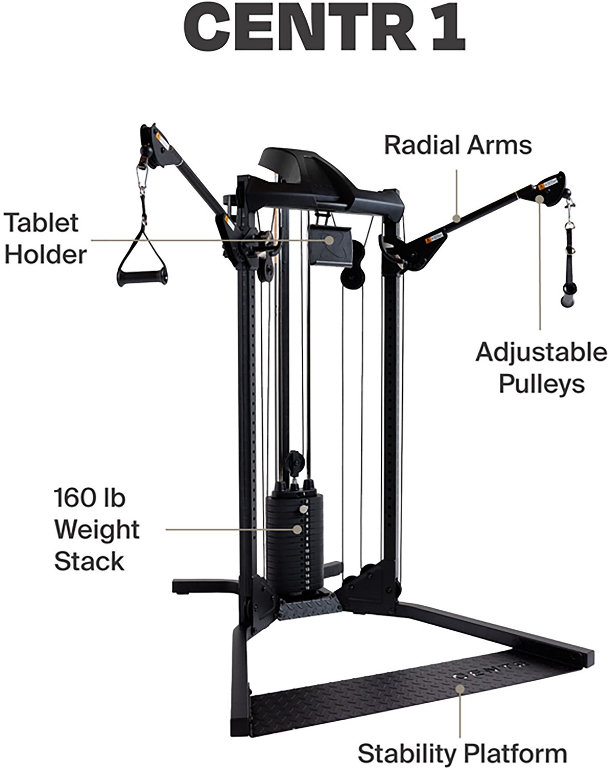 CENTR Multifunctional Cable Machine 1 Home Gym System                                                                            - view number 3