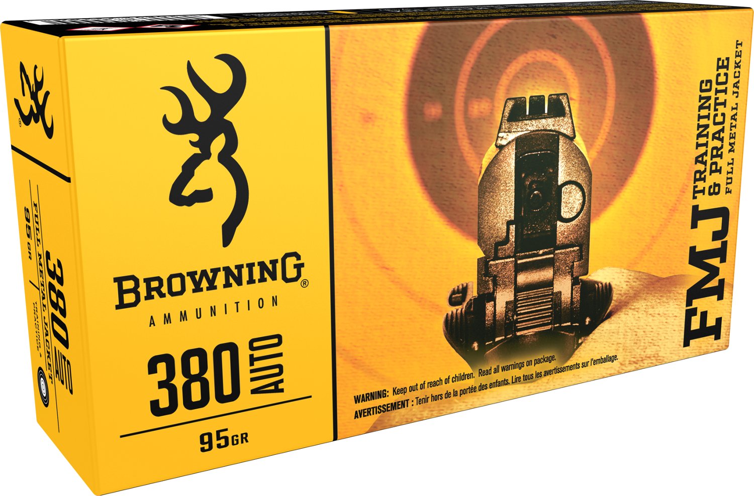 Browning Training and Practice .380 ACP 95-Grain Centerfire Target Ammunition - 50 Rounds                                        - view number 1