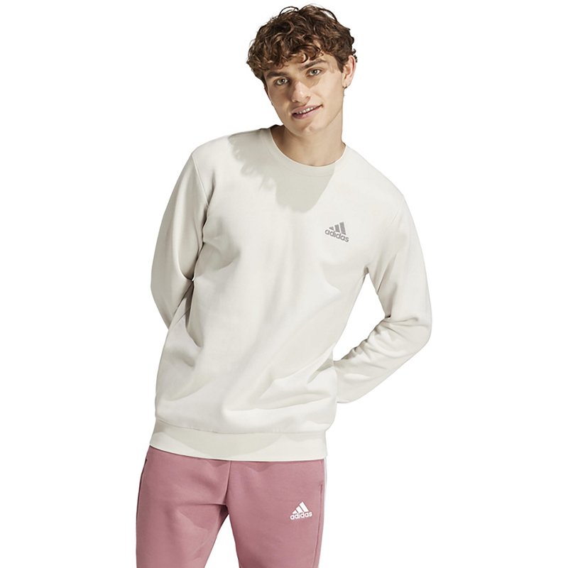 adidas Men's Feel Cozy SWT Pullover Light Beige, Medium - Men's Athletic Fleece at Academy Sports