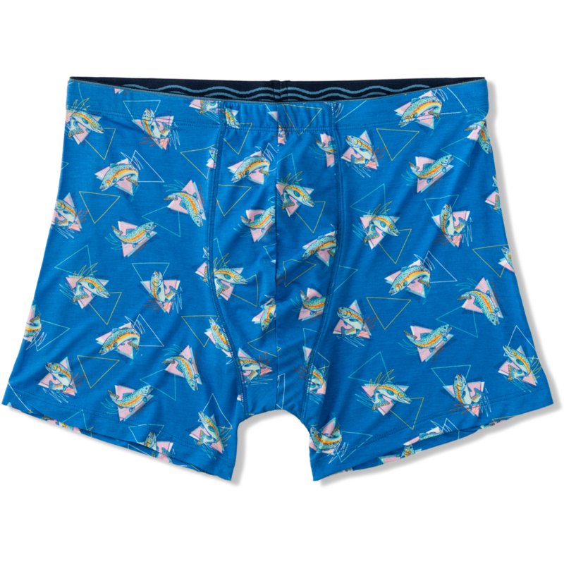 Chubbies Men's Printed Boxer Brief Bright Blue, Medium - Men's Athletic Performance Tops at Academy Sports