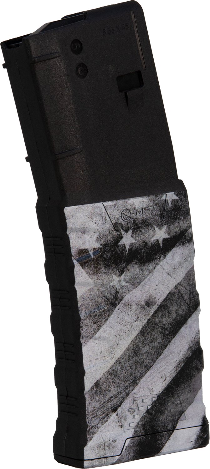 Mission First Tactical AR-15 5.56 x 45mm Black and White American Flag 20-Round Extended Magazine - view number 2